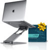 Picture of Ergonomic Laptop Stand for Desk, Adjustable Height Up to 20", Laptop Riser Portable Computer, Laptop Stands, Fits All MacBook, Laptops 10 15 17 Inches, Laptop Holder Desk Stand, Gift for Men Women