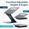 Picture of Ergonomic Laptop Stand for Desk, Adjustable Height Up to 20", Laptop Riser Portable Computer, Laptop Stands, Fits All MacBook, Laptops 10 15 17 Inches, Laptop Holder Desk Stand, Gift for Men Women