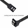 Picture of BENFEI SATA Cable III, 6 Pack SATA Cable III 6Gbps 90 Degree Right Angle with Locking Latch 18 Inch for SATA HDD, SSD, CD Driver, CD Writer - Black