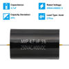 Picture of PATIKIL 4.7uF 250AC/400DC V Frequency Divider Capacitor, 2 Pcs Axial Audio Speaker Crossover Step-Less Film Capacitor MKP Capacitor for Audio Equipment Appliances, Black