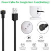 Picture of wochel Power Adapter Compatible with Google Nest Cam Outdoor or Indoor, Battery - 6.5ft/2m Weatherproof Outdoor Charger Cable Power Your Nest Cam (Battery) Continuously- Black