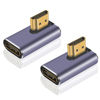 Picture of Poyiccot HDMI 90 Degree Adapter 8k, Right Angle HDMI 2.1 Adapter, 48Gbps HDMI Male to Female Adapter Extender Connector Supports 8K@60Hz, 4K@120Hz, 3D HDR for Laptop,DVD,TV, Monitors,PS5 (2Pack)