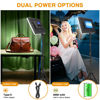 Picture of Led Video Light Panel Kit with Stand, Kmasic 2 Pack Photography Panel Light Built-in 8000mAh & LCD Display, 20W Soft Light 2200Lux 2500K-8500K Studio Light for Video Recording Game Live Streaming Film