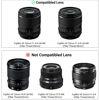 Picture of JJC Metal Square Lens Hood for Fujifilm Fuji Fujinon XF 23mm F1.4 R LM WR & XF 33mm F1.4 R LM WR Lens Replaces Fuji LH-XF23 II/LH-XF23-2 Lens Hood with a Hood Cap on X-T4 X-T3 X-Pro3 X-Pro2 Camera