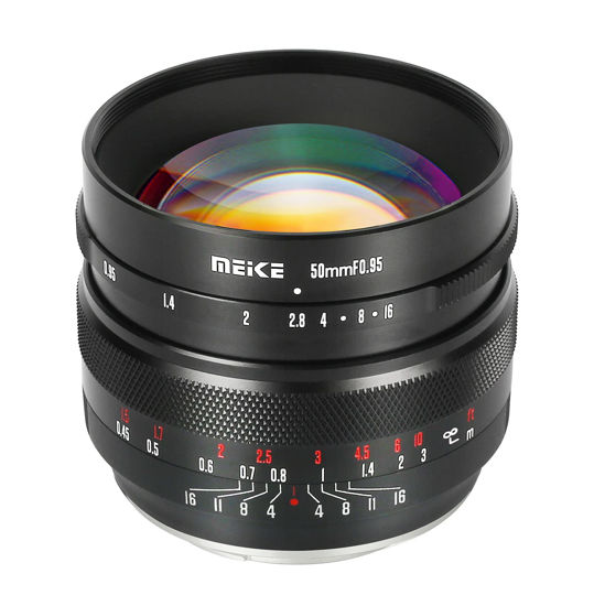 Picture of Meike 50mm F0.95 Large Aperture Wide Angle Lens Manual Focus Lens Compatible with Panasonic Lumix Olypums M43 Mount Mirrorless Cameras GH4 GH5 GH6