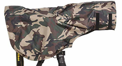 Picture of ROLANPRO XS Size Rain Cover for Canon RF 100-500mm F/4.5-7.1 L is USM, for Sigma 150-600mm F5-6.3 DG OS HSM Contemporary, for Sony FE 100-400mm f4.5-5.6 GM etc.-#Army Green Waterproof