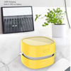 Picture of ODISTAR Desktop Vacuum Cleaner,Mini Table dust Sweeper Energy Saving with auto Power-Off Function,High Endurance up to 400 mins,Cordless&360º Rotatable for Keyboard/Home/Offic (Yellow Charging)