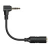Picture of 2.5mm Male to 3.5mm Female Adapter, 3.9inch Headphone Audio Cable 90 Degree Right Angle Connector Cord for Headset Earphone to Telephone and Cordless Phones with 2.5mm Headset Jack