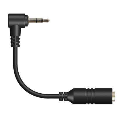 Picture of 2.5mm Male to 3.5mm Female Adapter, 3.9inch Headphone Audio Cable 90 Degree Right Angle Connector Cord for Headset Earphone to Telephone and Cordless Phones with 2.5mm Headset Jack