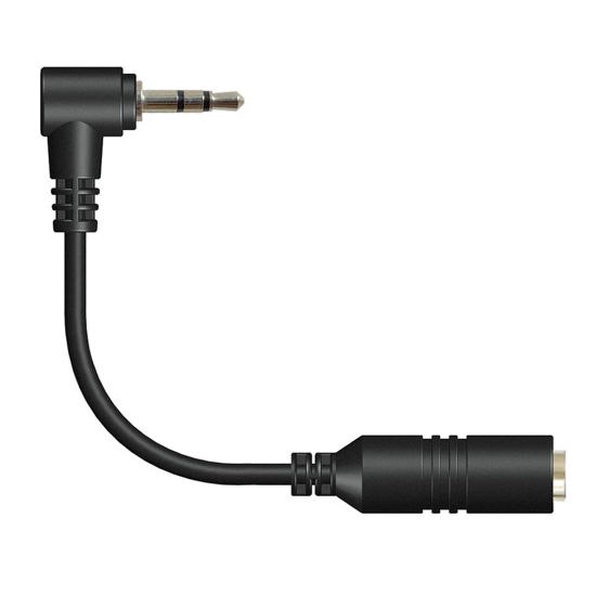 Picture of 2.5mm Male to 3.5mm Female Adapter, 3.9inch Headphone Audio Cable 90 Degree Right Angle Connector Cord for Headset Earphone to Telephone and Cordless Phones with 2.5mm Headset Jack