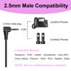 Picture of 2.5mm Male to 3.5mm Female Adapter, 3.9inch Headphone Audio Cable 90 Degree Right Angle Connector Cord for Headset Earphone to Telephone and Cordless Phones with 2.5mm Headset Jack