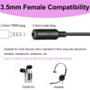Picture of 2.5mm Male to 3.5mm Female Adapter, 3.9inch Headphone Audio Cable 90 Degree Right Angle Connector Cord for Headset Earphone to Telephone and Cordless Phones with 2.5mm Headset Jack
