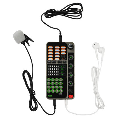 Picture of Portable Voice Changer, Handheld Microphone Voice Modulator Gaming Recording with 16 Sound Effects, Mini Live Broadcast Voice Disguiser for Mobile Phone Computer PS4 PS5 Xbox One Games