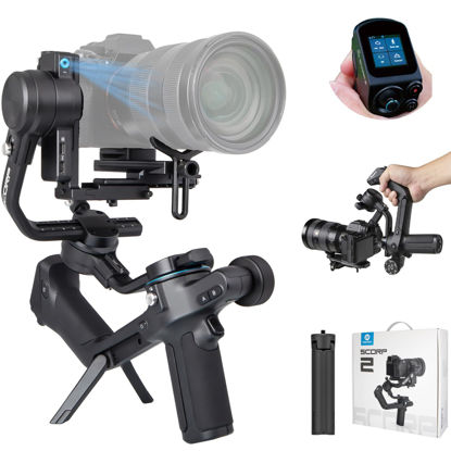 Picture of FeiyuTech SCORP 2 Gimbal Stabilizer for DSLR and Mirrorless Camera, Integrated Al Tracking Sensor, 3-Axis Camera Stabilizer for Sony Canon Panasonic Nikon, 2.5kg Payload Touch Screen Vertical Shooting