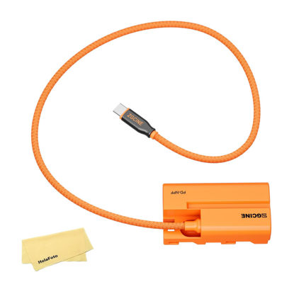 Picture of ZGCINE USB-C PD to NPF (NPF-550) Dummy Battery Cable, 60CM/1.97FT, Output 9-12V/ 2A, Braided Wire