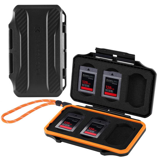 Picture of K&F Concept 6 Slots XQD Cfexpress Type-B Card Holder, Water-Resistant Memory Card Storage Carring Case, Shockproof Card Protection Box Organizer