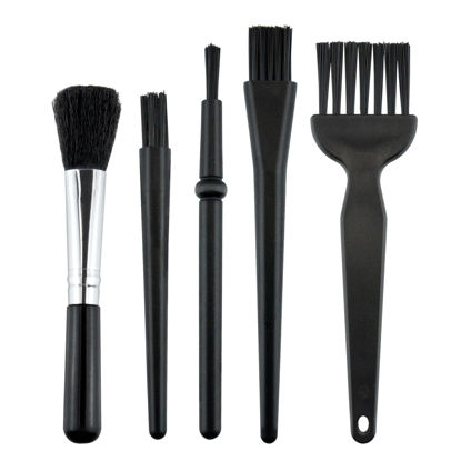 Picture of Juxiamal 5 PCS Mini Keyboard Cleaning Brushes Kit, PP Handle Nylon Anti Static Electronic Dust Cleaning Brush for Computer Keyboard Motherboard Camera Small Space