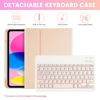 Picture of SOPPY Keyboard Case for iPad 10th Generation & Mouse for New iPad 10th Generation 10.9in 2022 (A2696/A2757/A2777), Detachable Wireless Keyboard Case, Slim Keyboard Cover, Built-in Pen Holder, Pink