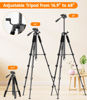 Picture of 68" Camera Tripod Stand, Tablet Tripod for iPhone iPad with Remote & 2 in 1 Mount, Adjustable Phone Tripod Stand for Video Recording Travel Photo Vlog Photography, Compatible with Canon Nikon ipad