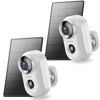 Picture of ZUMIMALL Solar Security Cameras Wireless Outdoor, 2Packs, Solar Camera Outdoor Wireless, 2.4G WiFi Battery Camera, 3MP Color Night Vision, Magnetic Mount, Siren,PIR/AI Analyse, IP66, Cloud, Alexa