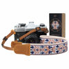 Picture of Padwa Lifestyle Camera Strap - 1.5" Crazy Horse Cowhide Head Cotton Strap,Vintage Embroidery Camera Straps for Photographers and All Cameras,Cute Adjustable Shoulder Neck Strap for Adults & Kids