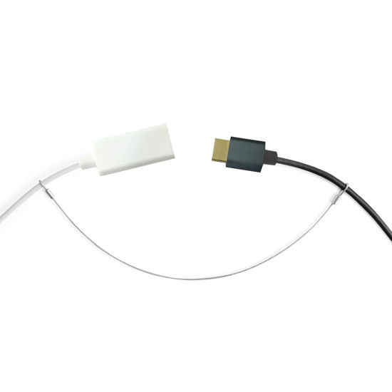 Picture of Ciyebst 15 Pack Adjustable Cable Tether Universal Computer Adapter Lock Kit DIY Kit Stainless Steel wiht Nylon Coat Tether Computers Adapters/Dongles/HDMI Adapter/VGA Adapter/DP Adapter