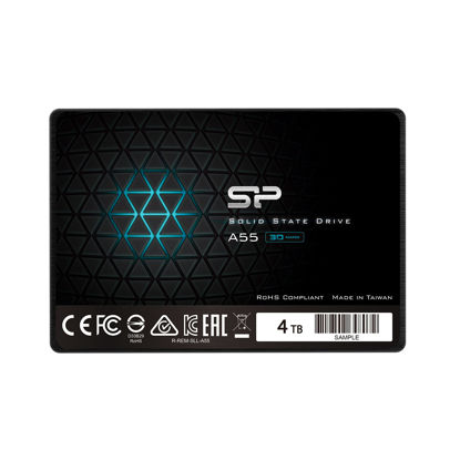 Picture of SP Silicon Power 4TB SSD 3D NAND A55 SLC Cache Performance Boost SATA III 2.5'' 7mm (0.28'') Internal Solid State Drive (SP004TBSS3A55S25)