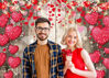 Picture of CYLYH 7x5ft Valentine's Day Backdrop Rustic Wood Backdrop Red Love Heart Valentine's Day Backdrops Photography Mother's Day Backdrops Party Bridal Shower Kid Birthday Party Decor Banner