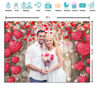 Picture of CYLYH 7x5ft Valentine's Day Backdrop Rustic Wood Backdrop Red Love Heart Valentine's Day Backdrops Photography Mother's Day Backdrops Party Bridal Shower Kid Birthday Party Decor Banner