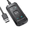 Picture of Inwa Aux to USB External Sound Card, Simultaneous Phone Discord Chat & Gaming Sound in Wired Headphone, USB to 3.5mm Jack Audio Adapter Works with PS5, PS4, PC, Switch, 7.1 Surround Sound
