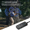 Picture of Inwa Aux to USB External Sound Card, Simultaneous Phone Discord Chat & Gaming Sound in Wired Headphone, USB to 3.5mm Jack Audio Adapter Works with PS5, PS4, PC, Switch, 7.1 Surround Sound