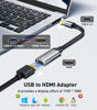 Picture of Reborn USB to HDMI Adapter, USB 3.0/2.0 to HDMI Multi-Display Cable, 1080P@60Hz USB-A 3.0 Male to HDMI Female Converter Suitable for Windows XP/7/8/10/11 - BIOS Interface Out of Use