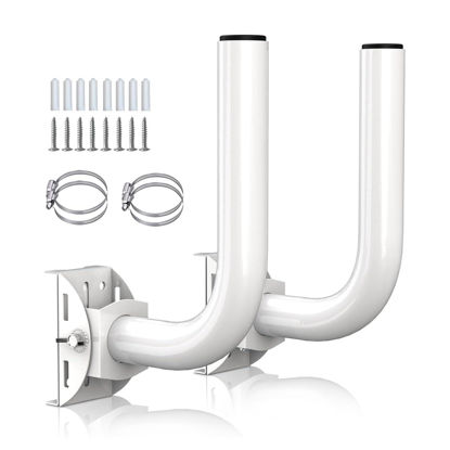 Picture of Universal Wireless Bridge Bracket Mount, 2-Pack Pole and Wall-Mounted for Outdoor Point to Point WiFi Access Point CPE Client Bridge