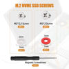 Picture of mankk M.2 SSD Screw Kit NVMe Screw M.2 Screw SSD Mounting Screws with Magnetic Screwdrivers for Laptop PC Repair & DIY