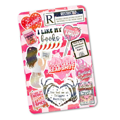 Picture of Clear Back Cover Insert for Kindle Paperwhite | Bookish Card Insert for E Reader | Cardstock Paper Insert for 11th generation 6.8" | Booktok Spicy Smut Sticker Case Insert | Smutty Romance Book Gifts