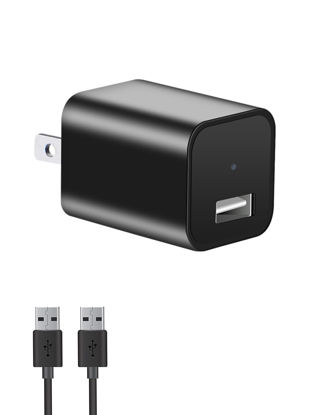Picture of USB Charger Camera,1080P Mini Nanny Cam with Motion Detection Wall Charger Secret Camera with Loop Recording for Home Security Surveillance Video Camera No WiFi Needed No Audio