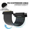 Picture of HAOYEXIN PCIE 3.0 X16 Extension Cable, PCI-E 16x Extreme High Speed Riser Cable, Extension Card Adapter Riser Card-Right Angle Connector 20CM