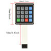 Picture of Xiaoyztan 16-Key Matrix Membrane Switch, 4 x 4 Universal Array Keypad with 8 Pin 2.54mm Pitch Female Connector, Pack of 2 Pcs