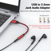 Picture of USB to Aux External Sound Card.Aux to USB,USB to 3.5mm Jack Audio Adapter,USB to 3.5mm TRRS Female Headset for PS4/PS5/Headphone/Mac/Linux/Laptop/Desktops/Docking Station(Red)