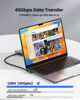 Picture of Silkland Short USB 4 Cable for Thunderbolt 4 Cable 1FT Right Angle 90 Degree, 40Gbps Data Transfer, 8K/5K/4K@60Hz Monitor Cable, 240W Fast Charging Compatible for MacBook, iPhone 16, iPad, Docking SSD