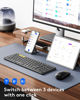 Picture of Foldable Keyboard and Mouse, Samsers Folding Bluetooth Keyboard Mouse Combo, 2.4G + BT5.0 x 2, Full-Size Portable Travel Keyboard & USB-C Rechargeable Wireless Mouse for iOS Android Windows Mac OS