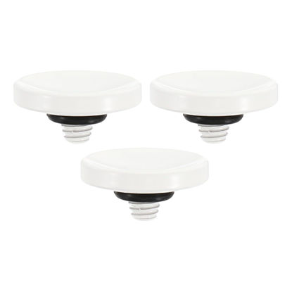 Picture of PATIKIL Camera Shutter Button, 3 Pack Soft Shutter Release Button Pure Copper Camera Button Concave Suitable for Nikon for Fujifilm for Leica DSLR/SLR Camera, White