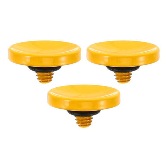 Picture of PATIKIL Camera Shutter Button, 3 Pack Soft Shutter Release Button Pure Copper Camera Button Concave Suitable for Nikon for Fujifilm for Leica DSLR/SLR Camera, Yellow