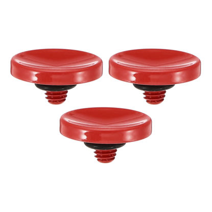 Picture of PATIKIL Camera Shutter Button, 3 Pack Soft Shutter Release Button Pure Copper Camera Button Concave Suitable for Nikon for Fujifilm for Leica DSLR/SLR Camera, Red