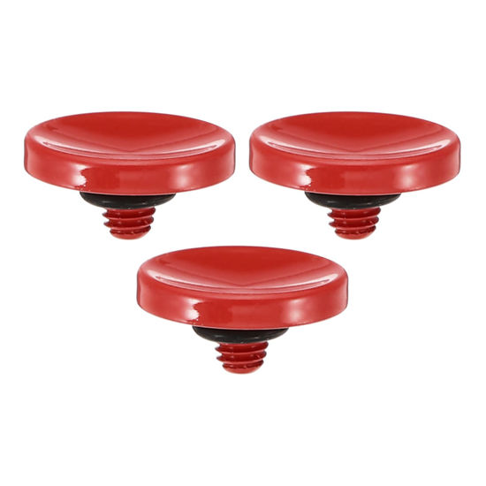 Picture of PATIKIL Camera Shutter Button, 3 Pack Soft Shutter Release Button Pure Copper Camera Button Concave Suitable for Nikon for Fujifilm for Leica DSLR/SLR Camera, Red