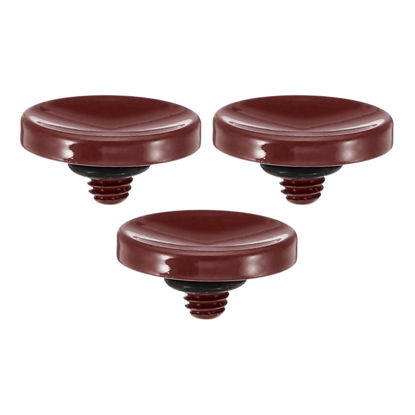 Picture of PATIKIL Camera Shutter Button, 3 Pack Soft Shutter Release Button Pure Copper Camera Button Concave Suitable for Nikon for Fujifilm for Leica DSLR/SLR Camera, Dark Red