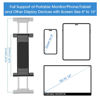 Picture of Kado Portable Monitor Stand Aluminum Alloy, Tablet Holder Phone Clamp for Display Phone, Wall Mount 3M Cubical Mount for Portable Monitor, Kitchen Cabinet Tablet Holder for iPad Surface Pro