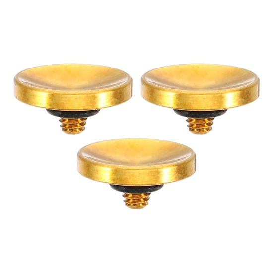 Picture of PATIKIL Camera Shutter Button, 3 Pack Soft Shutter Release Button Pure Copper Camera Button Concave Suitable for Nikon for Fujifilm for Leica DSLR/SLR Camera, Golden