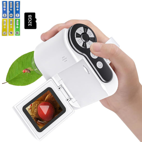 Picture of WINWEND Microscope for Kids - 1000X Portable Handheld Kids Mini Microscope | Telescope with Photo and Video Educational Science Toys | Age 3 4 5 6 7 8 9 10 11 12 Years Old Kids Christmas Birthday Gift