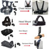 Picture of Accessories Kit Quick Release Head Strap Mount + Chest Mount Harness + Backpack Clip Holder + 360°Rotating Wrist Strap for Gopros Heros 12/11/10/9/8/Max/7/6/5 Insta360 One Camera and Smartphones
